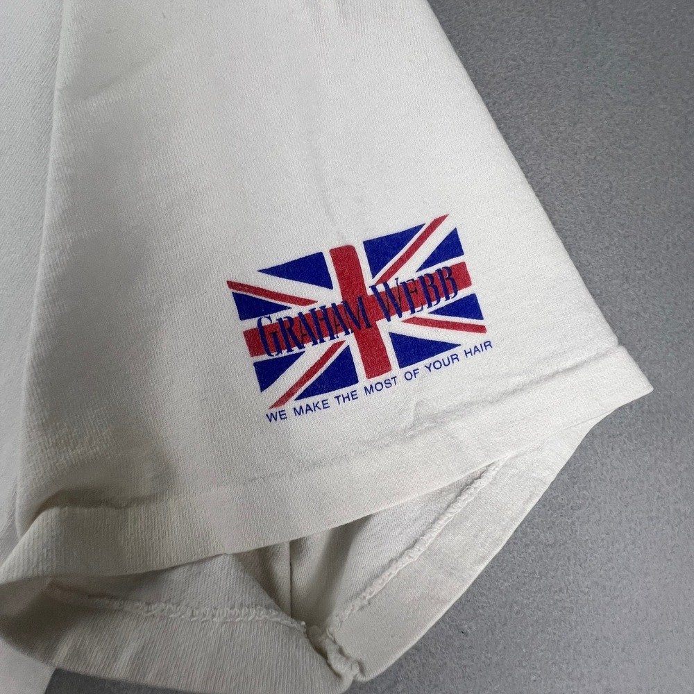 Vintage 1993 T-Shirt Mens XL Kid-mit-ment White Graham Webb USA Made Delta Tee - Picture 5 of 13